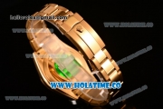 Rolex Sky-Dweller Asia Automatic Yellow Gold Case/Bracelet with Arabic Numeral Markers and Gold Dial