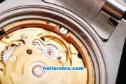 Rolex Milgauss Oyster Perpetual Swiss ETA 2836 Automatic Movement Silver Case with Orange Second Hand and Black Dial