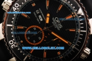 Oris Carlos Coste Limited Edition Chronograph Quartz Movement Steel Case with Black Dial and Black Rubber Strap