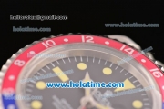 Rolex GMT-Master Vintage Asia 2813 Automatic Full Steel with Blue/Red Bezel and Black Dial