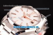 Omega Seamaster Aqua Terra Clone 8500 Automatic Full Steel with Stick Markers and White Dial -1:1 Original (Z)