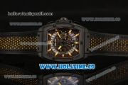 Hublot MP-06 Senna Chrono Miyota OS20 Quartz PVD Case with Yellow Stick Markers and Skeleton Dial