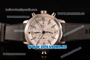IWC Aquatimer Chronograph Miyota Quartz Steel Case with White Dial and Stick Markers