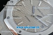 Audemars Piguet Royal Oak Swiss ETA 2824 Automatic Full Steel with Grey Dial and Stick Markers - 1:1 Origianl (ZF)