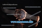 Tag Heuer Carrera Calibre 1887 Automatic Chronograph Miyota Quartz Rose Gold Case with Black Dial Orange Second Hand and Black Rubber Strap