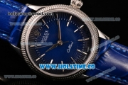 Rolex Cellini Time Asia 2813 Automatic Steel Case with Silver Stick Markers and Blue Dial