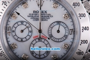 Rolex Daytona Chronometer Automatic with White Dial-Diamond Marking and White Bezel