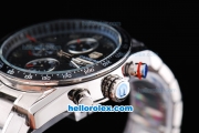 Tag Heuer Carrera Caliber 16 Automatic Movement Valjoux 7750 Case with Black Dial and SS Strap