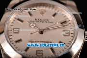 Rolex Air-King Oyster Perpetual Automatic with White Dial-Blue Marking