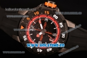 Richard Mille RM028 Swiss Valjoux 7750 Automatic PVD Case with Skeleton Dial and Orange Inner Bezel