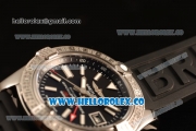 Breitling Avenger II GMT Black Dial With Swiss ETA 2836 Automatic Black Rubber Strap Best Edition A32390111B1S2