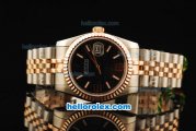 Rolex Datejust Automatic Movement ETA Coating Case with Rose Gold Bezel and Two Tone Strap-36mm