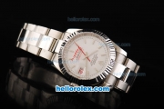 Rolex Datejust Turn-O-Graph Automatic with White Dial and Red Second Hand