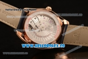 Omega De Ville Tresor Master Co-Axial Clone 8800 Automatic Rose Gold Case with Blue Dial and Blue Leather Strap - (YF)