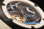 Hublot King Power Swiss Tourbillon Manual Winding Movement Steel Case with Black Rubber Strap