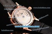 Jaeger-LECoultre Master Asia Automatic Rose Gold Case with Stick/Arabic Numeral Markers and Black Dial