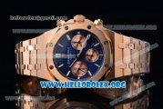 Audemars Piguet Royal Oak 41MM Chronograph Swiss Valjoux 7750 Automatic Rose Gold Case/Bracelet with Blue Dial (EF)