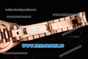 Rolex Datejust Swiss ETA 2671 Automatic Rose Gold Case with Pink Dial Roman Numeral Markers and Rose Gold Bracelet (BP)