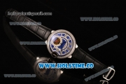 Cartier Ballon Bleu De Tourbillon Asia Automatic Steel Case with Blue Dial and Roman Numeral Markers - Diamonds Bezel