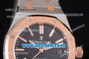 Audemars Piguet Royal Oak Clone AP Calibre 3120 Automatic Two Tone Case/Bracelet with Black Dial and Stick Markers (JF)