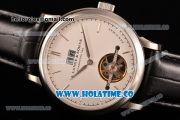 A.Lange&Sohne Saxonia Tourbillon Asia Automatic Steel Case with White Dial Black Leather Strap and Silver Stick Markers