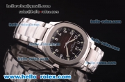 Patek Philippe Nautilus Asia 2824 Automatic Full Steel with Brown Dial and Luminous Markers