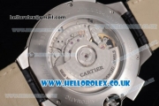 Cartier Ballon Bleu De Tourbillon Asia ST25 Automatic Steel Case with Black Dial and Black Leather Strap