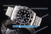 Rolex GMT-Master II Swiss ETA 2836 Automatic Stainless Steel Case/Bracelet with Black Dial and Dot Markers