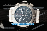 Hublot Big Bang Chrono Swiss Valjoux 7750 Automatic Steel Case Black Dial With Stick/Arabic Numeral Markers Black Rubber Strap