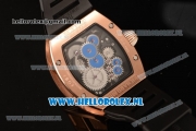 Richard Mille RM 018 Tourbillon Hommage a Boucheron 9015 Auto Rose Gold Case with Skeleton Dial and Black Rubber Strap