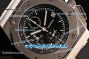 Audemars Piguet Royal Oak Offshore Chronograph Miyota OS10 Quartz Steel Case with Black Dial and Stick Markers