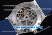 Hublot Classic Fusion Skeleton Asia Automatic Steel Case with Skeleton Dial and Blue Rubber Strap
