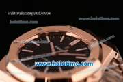 Audemars Piguet Royal Oak 41 Swiss ETA 2824 Automatic Full Rose Gold with Black Dial and Stick Markers - 1:1 Original (Z)