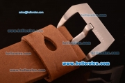 Panerai Radiomir Brevettato Swiss ETA 6497 Manual Winding Titanium Case with Black Dial and Brown Leather Strap-1:1 Original