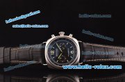 Panerai Radiomir Chrono PAM00288 Venus 75-MD Automatic Steel Case with Black Dial and Black Leather Strap - 1:1 Original