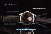 IWC Portuguese Swiss ETA 2836 Automatic Steel Case with Black Dial and Black Leather Strap