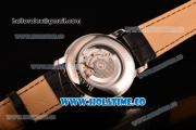 Blancpain Le Brassus Swiss ETA 2824 Automatic Steel Case with Beige Dial and Black Leather Strap