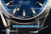 Omega Seamaster Aqua Terra 150M Clone Omega 8500 Automatic Stainless Steel Case/Bracelet with Blue Dial Yellow Gold Stick Markers (YF)