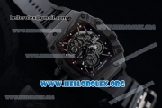 1:1 Richard Mille RM 35-02 RAFAEL NADA Japanese Miyota 9015 Automatic Black PVD Case with Skeleton Dial Black Crown Black Rubber Strap