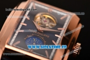 Patek Philippe Gondolo Asia Manual Winding Rose Gold Case with Blue Dial and Stick Markers