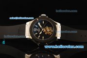 Hublot Big Bang Swiss Tourbillon Automatic Movement Steel Case with Black Dial and Black Rubber Strap