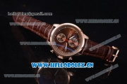 IWC Portugieser Yacht Club Asia ST25 Automatic Rose Gold Case with Brown Dial Brown Leather Strap and Arabic Numeral Markers