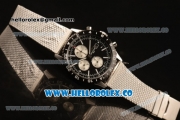 Breitling Chronoliner Chronograph Swiss Valjoux 7750 Automatic Steel Case Ceramic Bezel with Black Dial Stick Markers and Stainless Steel Bracelet