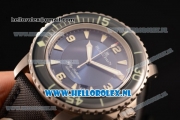 BlancPain Fifty Fathoms 500 2824 Auto PVD Case with Blue Dial and Blue Nylon Strap - 1:1 Origianl (ZF)