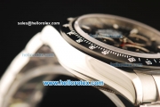 Rolex Daytona Chronograph Swiss Valjoux 7750 Automatic Movement Steel Case with Black Dial and Black Bezel-Steel Strap