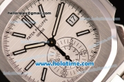 Patek Philippe Nautilus Swiss Valjoux 7750 Automatic Full Steel with Whtie Dial and Stick Markers - 1:1 Original (BP)