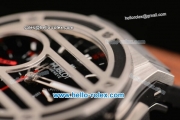 Hublot Chukker Bang Chrono Swiss Valjoux 7750-DD Automatic Steel Case with Black Dial and Brown Leather Strap