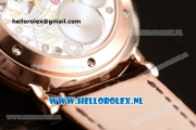 Patek Philippe Calatrava Small Seconds Miyota 9015 Automatic Rose Gold Case with Beige Dial Roman Numberal Markers and Brown Genuine Leather Strap (GF)