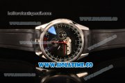 Tag Heuer Mikrogirder 2000 Chrono Miyota Quartz Steel Case with Black Dial and Rubber Strap - Red Second Hand
