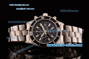 Breitling Superocean Chrono II Swiss Valjoux 7750-SHG Automatic Steel Case PVD Bezel with Steel Strap Black Dial Stick Markers-White Hands